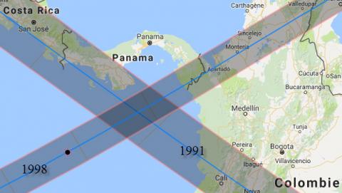 Eclipses 1991 1998 amerique centrale